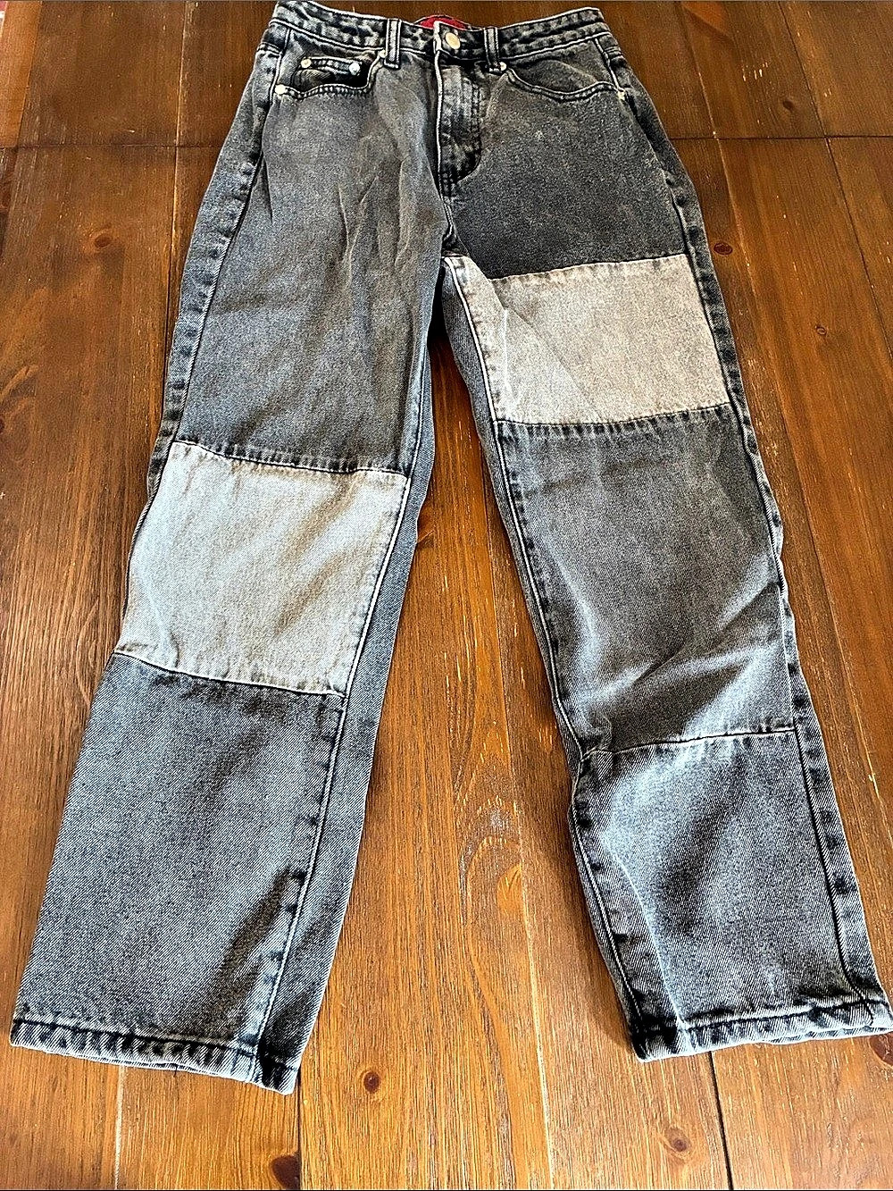 BDG Patchwork Color Block Straight Leg Jeans size small